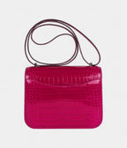 HMConstance 18 Rose Pourpre Shiny Alligator Palladium Hardware