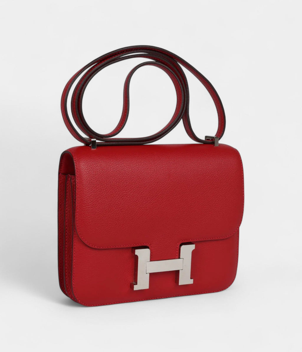 HMConstance 18 Rouge Casaque Evercolor Palladium Hardware