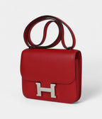 HMConstance 18 Rouge Casaque Evercolor Palladium Hardware