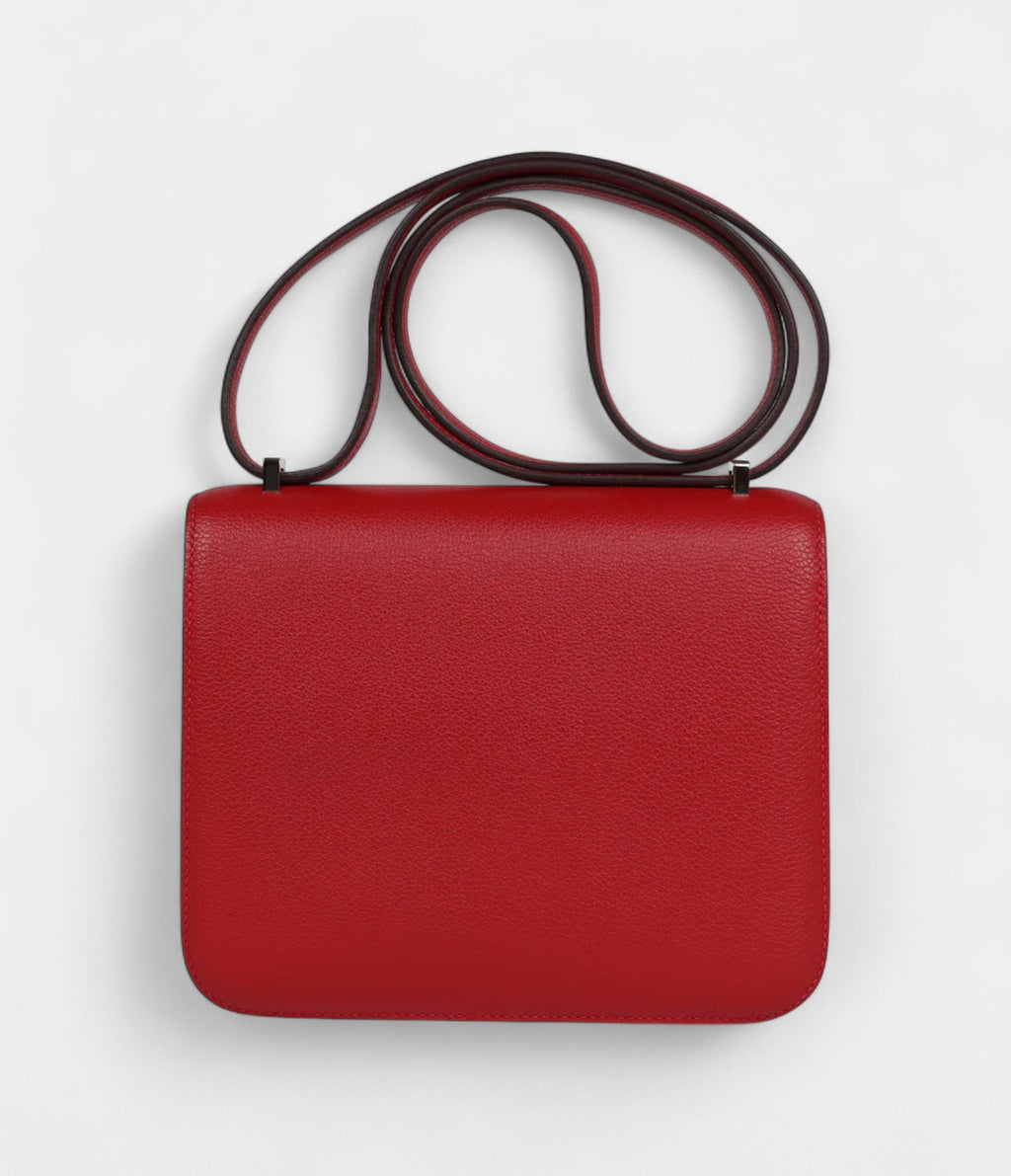 HMConstance 18 Rouge Casaque Evercolor Palladium Hardware