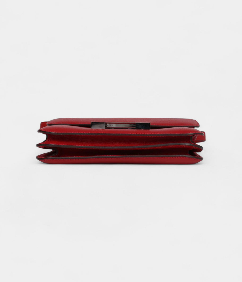 HMConstance 18 Rouge Casaque Evercolor Palladium Hardware