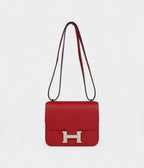 HMConstance 18 Rouge Casaque Evercolor Palladium Hardware