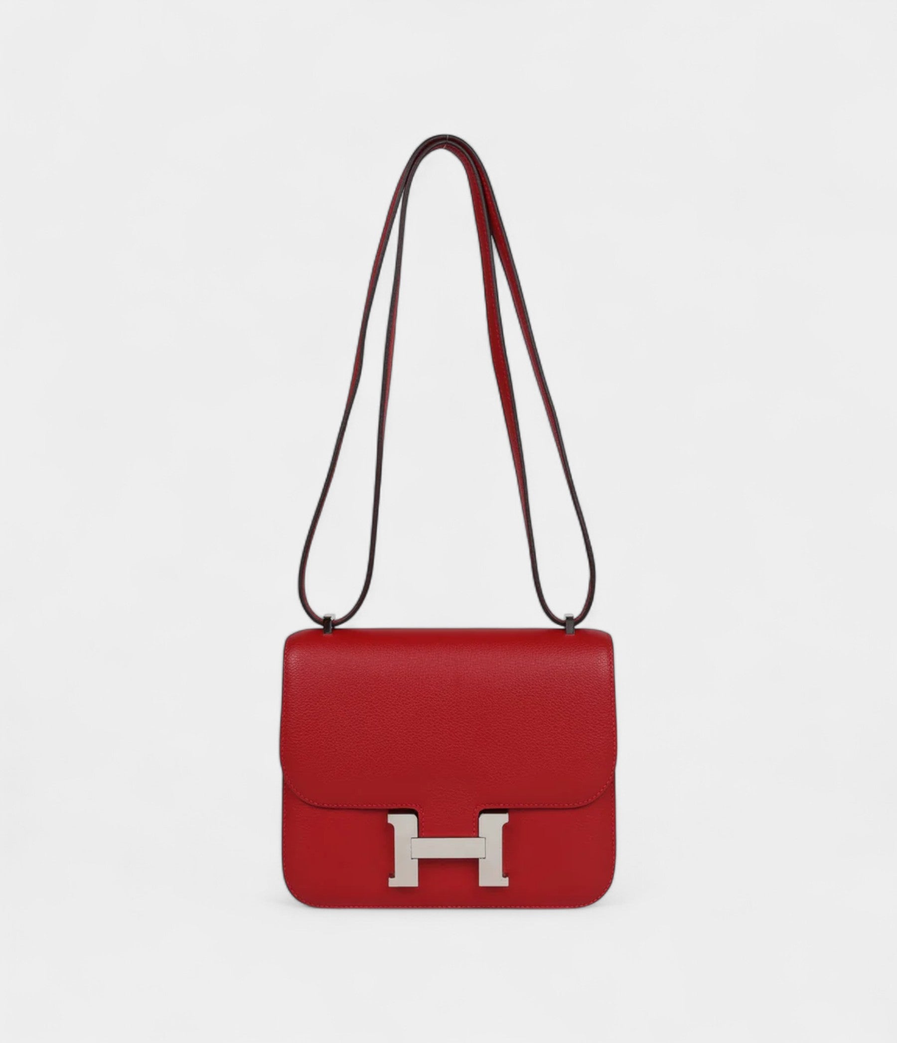 HMConstance 18 Rouge Casaque Evercolor Palladium Hardware