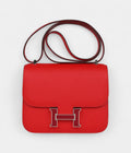 HMConstance 18 Rouge De Coeur Epsom Lacquered Palladium Hardware