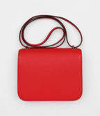 HMConstance 18 Rouge De Coeur Epsom Lacquered Palladium Hardware