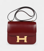 HMConstance 18 Rouge H Box Calfskin Gold Hardware