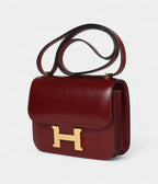 HMConstance 18 Rouge H Box Calfskin Gold Hardware