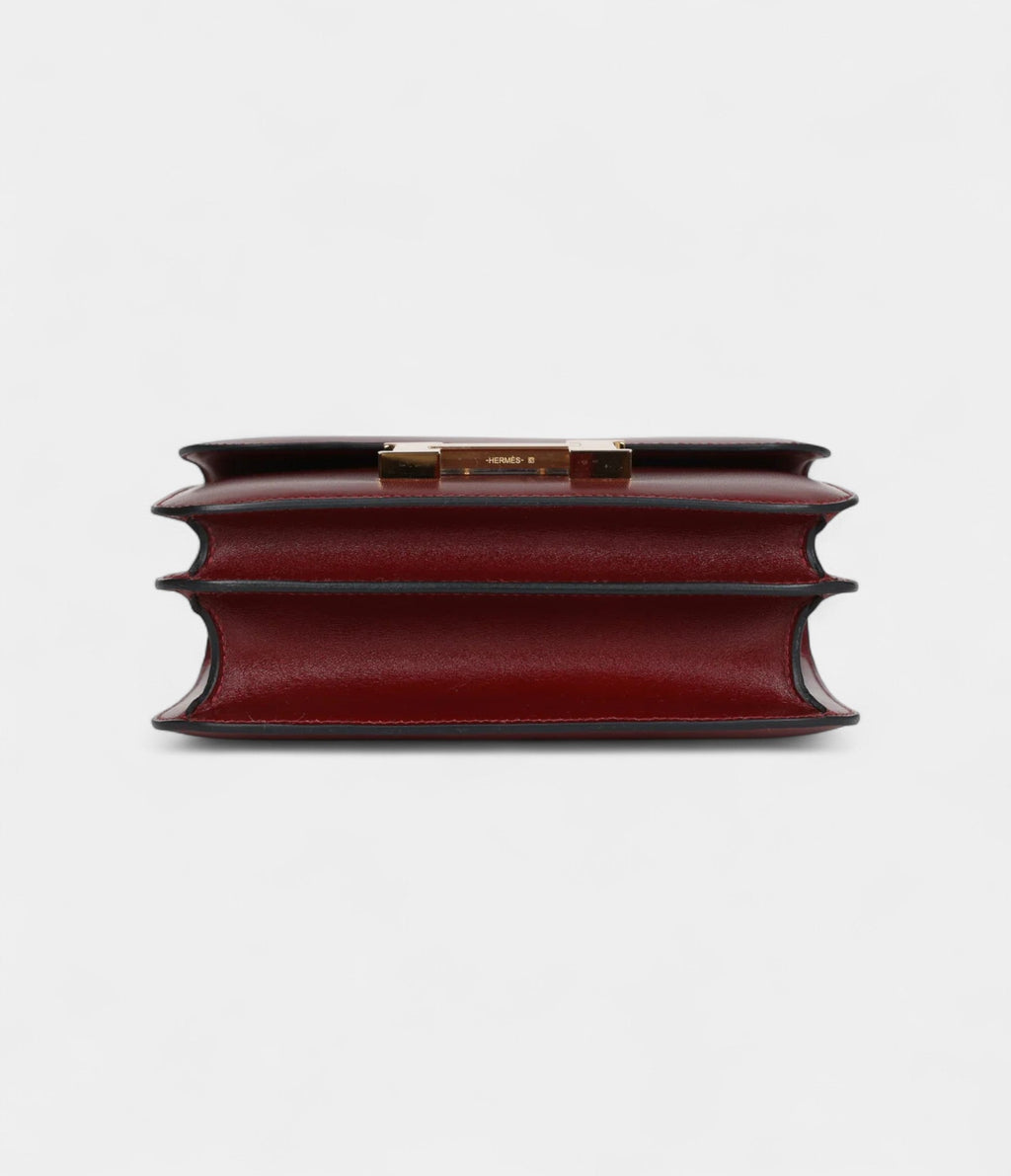 HMConstance 18 Rouge H Box Calfskin Gold Hardware