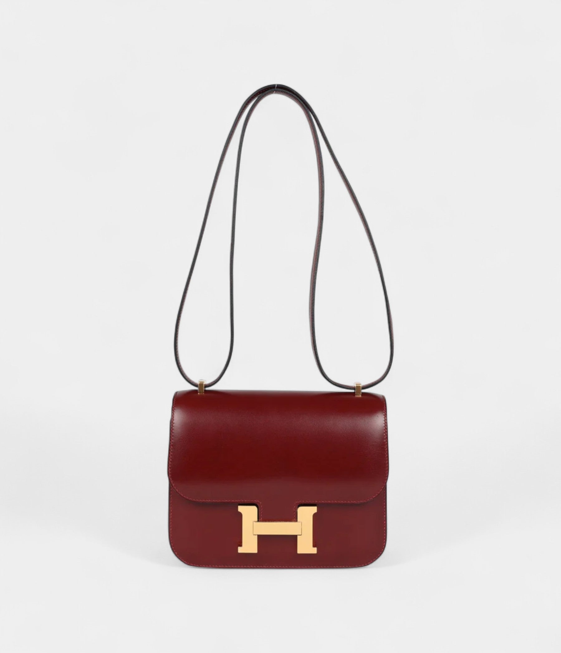HMConstance 18 Rouge H Box Calfskin Gold Hardware