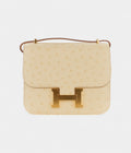 HMConstance 18 Vanille Ostrich Gold Hardware
