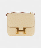 HMConstance 18 Vanille Ostrich Gold Hardware
