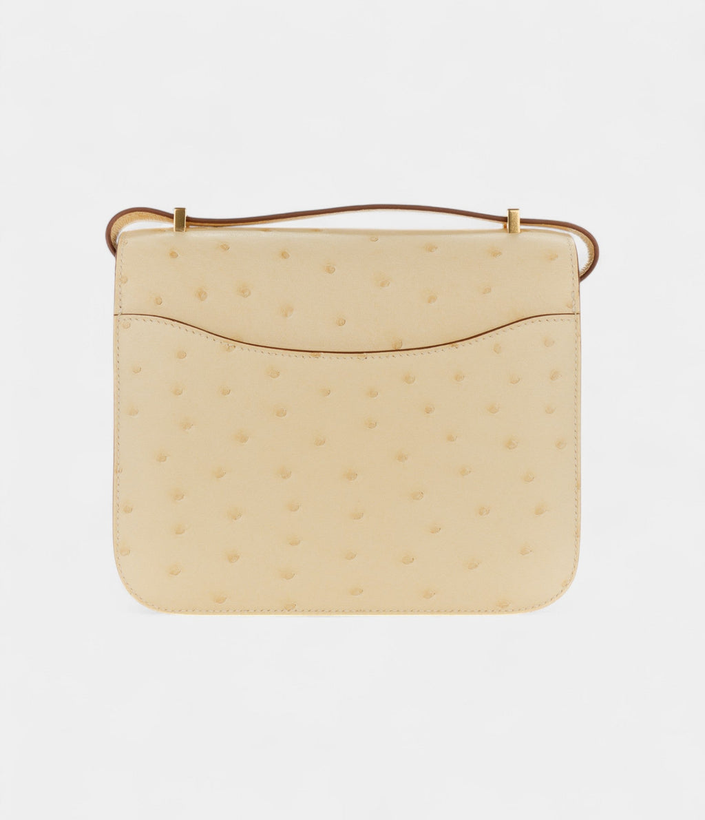 HMConstance 18 Vanille Ostrich Gold Hardware