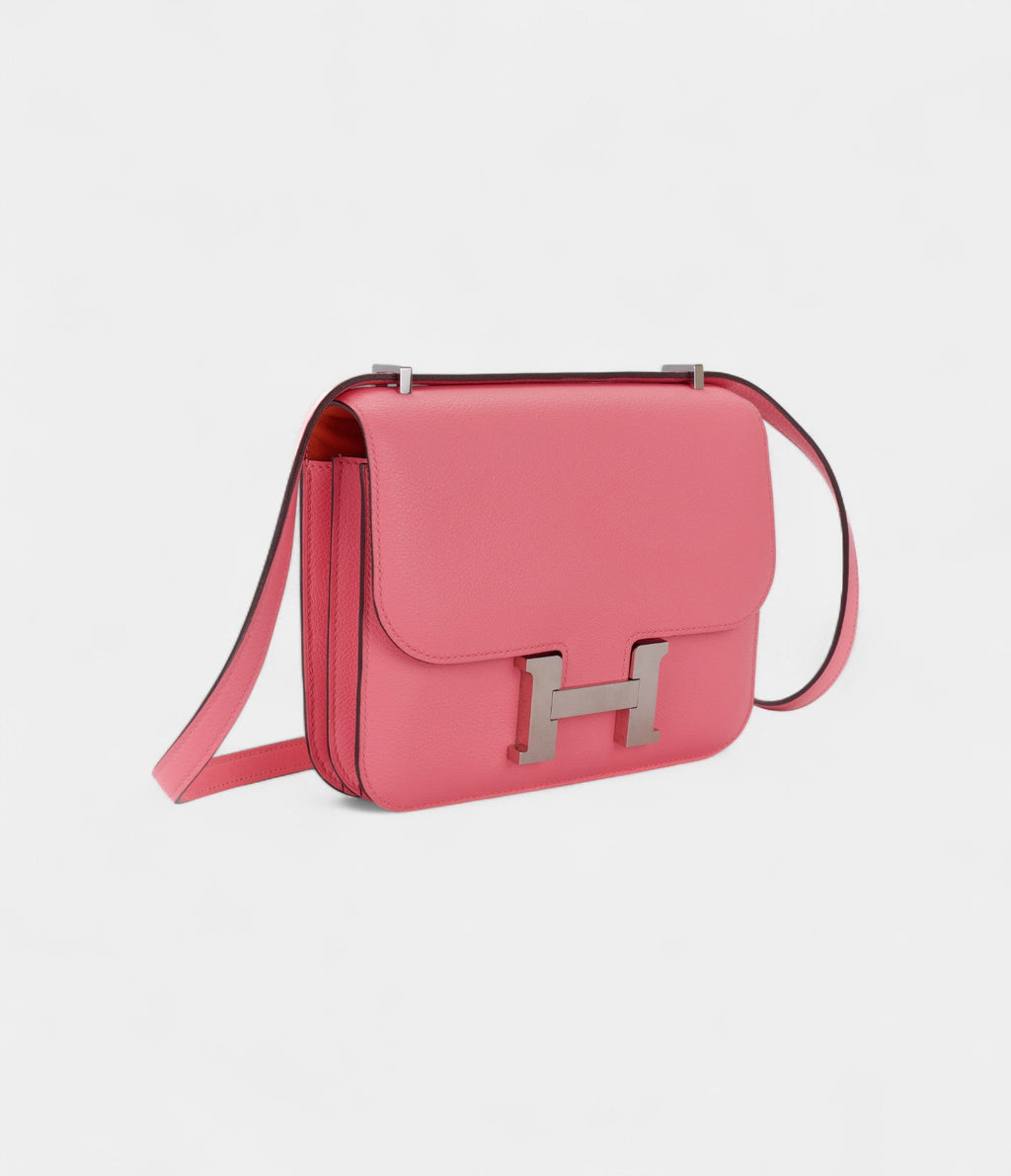 HMConstance 18 Verso Rose D’ete/Terre Battue Chevre Palladium Hardware