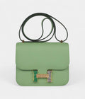HMConstance 18 Vert Criquet Epsom Marquette Hardware