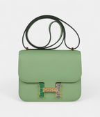 HMConstance 18 Vert Criquet Epsom Marquette Hardware