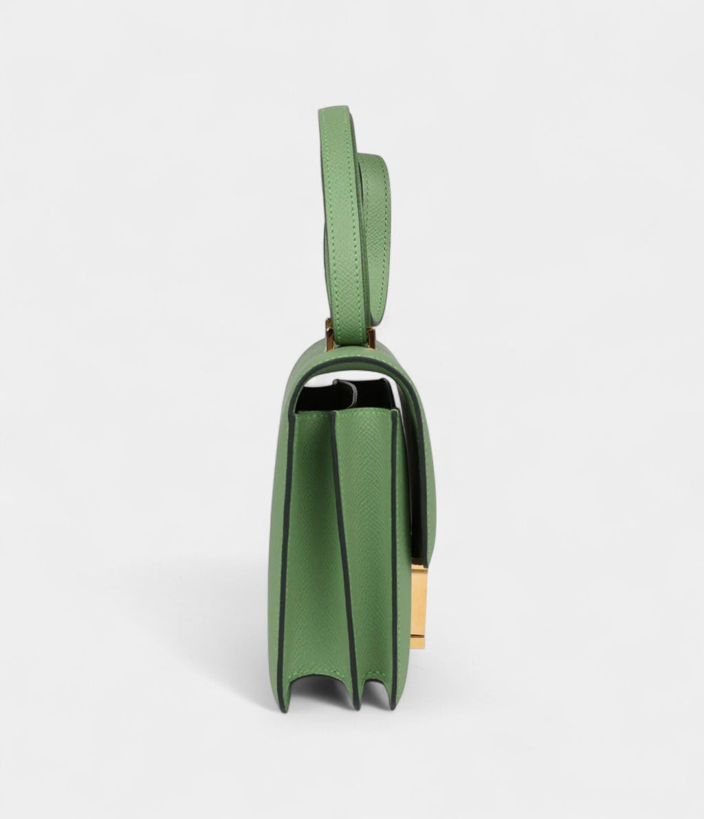HMConstance 18 Vert Criquet Epsom Marquette Hardware