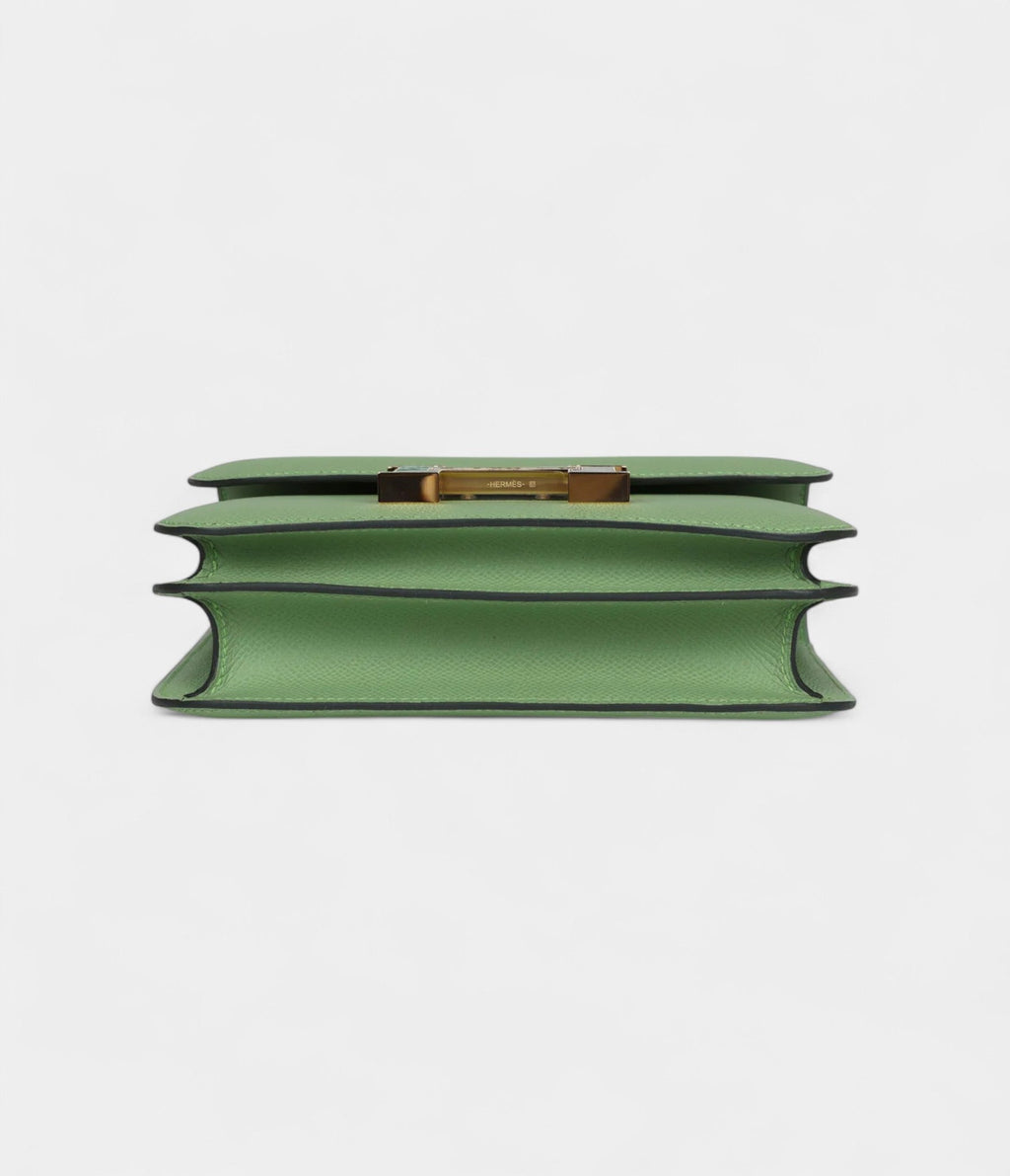 HMConstance 18 Vert Criquet Epsom Marquette Hardware