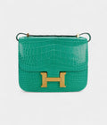 HMConstance 18 Vert Jade Shiny Alligator Gold Hardware