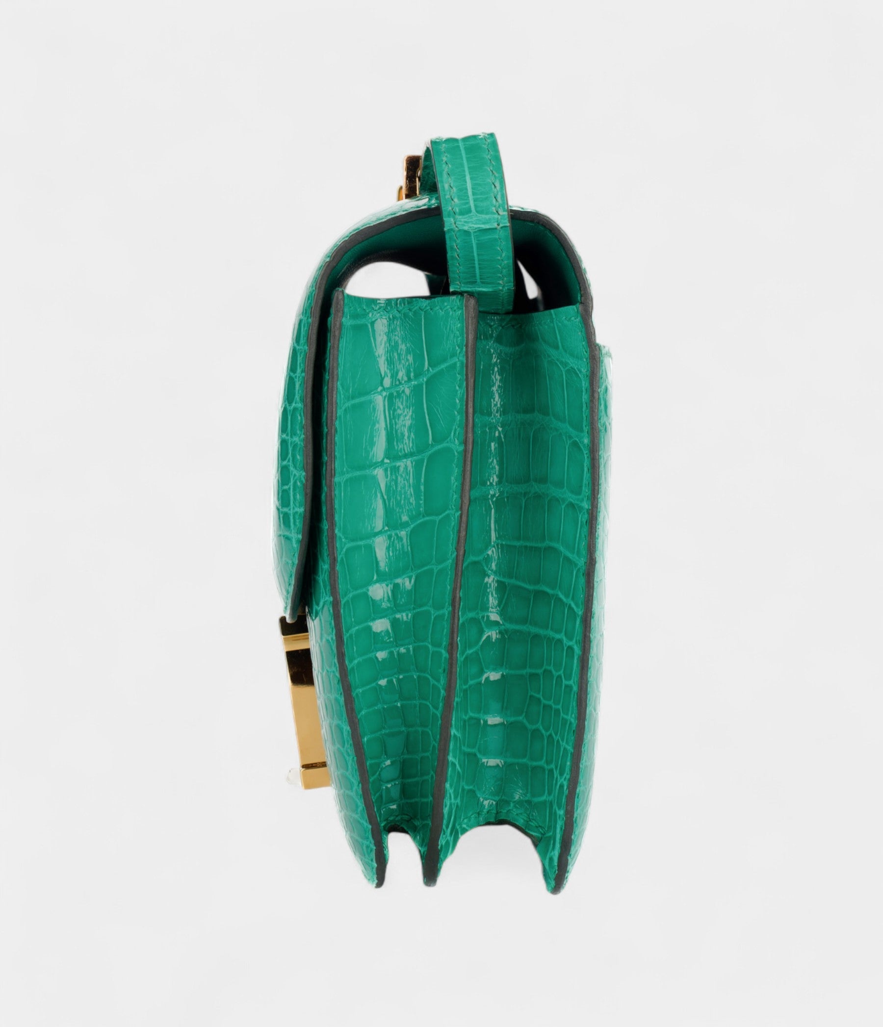 HMConstance 18 Vert Jade Shiny Alligator Gold Hardware