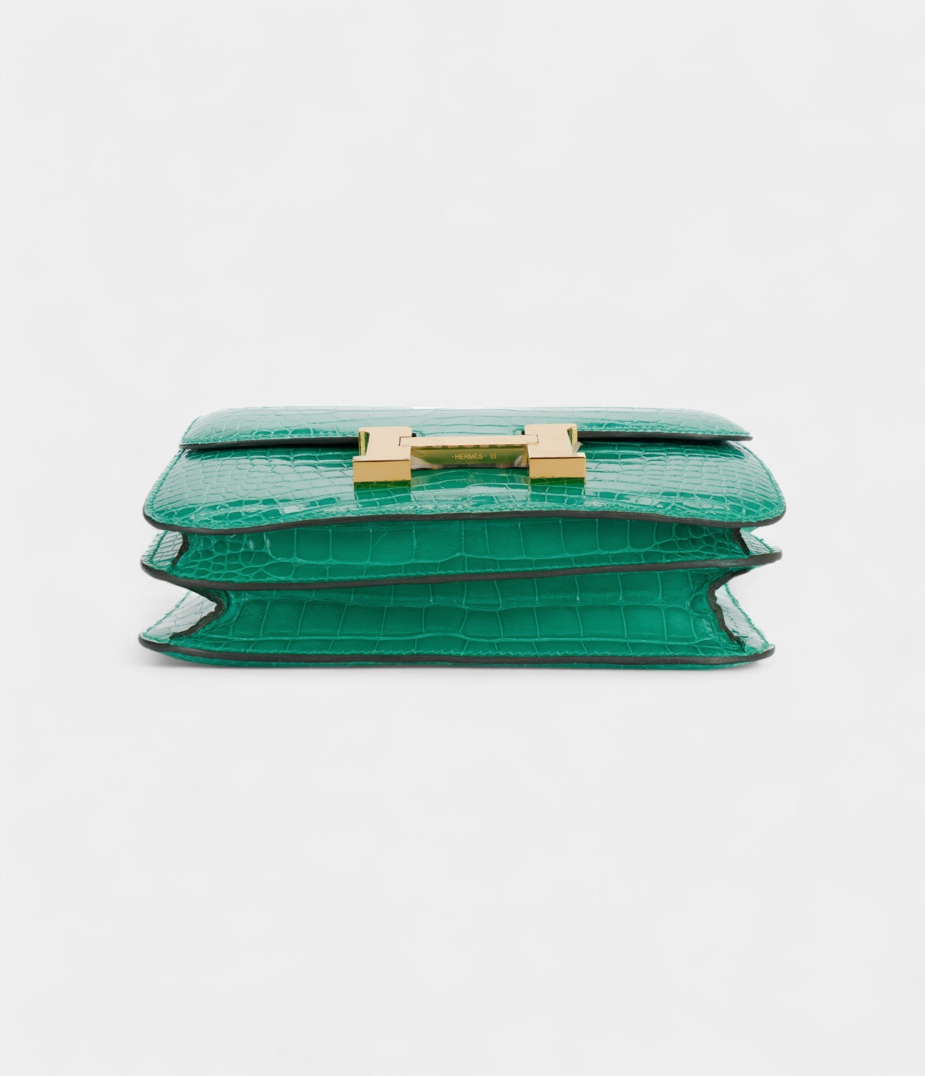 HMConstance 18 Vert Jade Shiny Alligator Gold Hardware