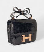 HMConstance 24 Alligator Noir Bag