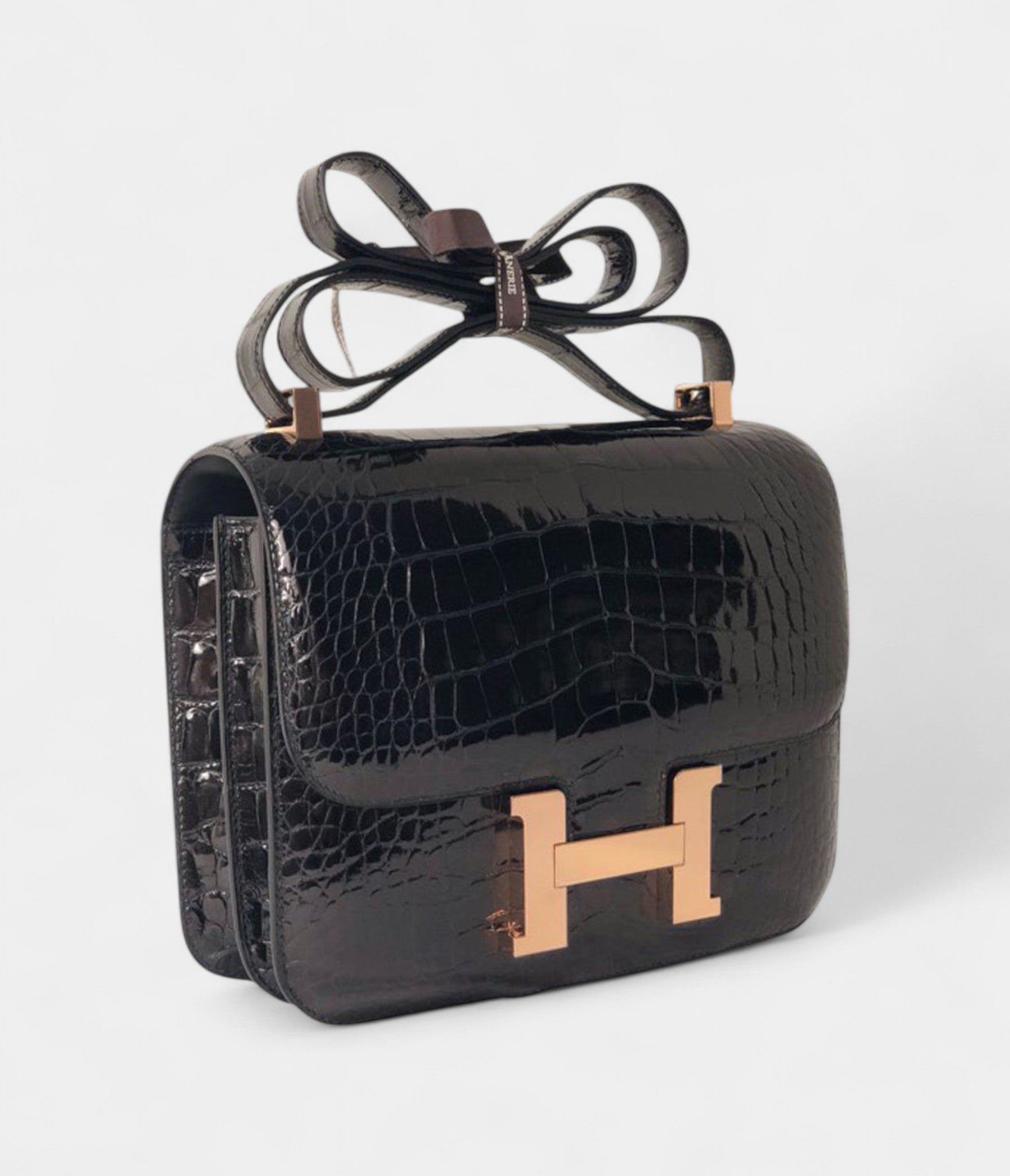 HMConstance 24 Alligator Noir Bag