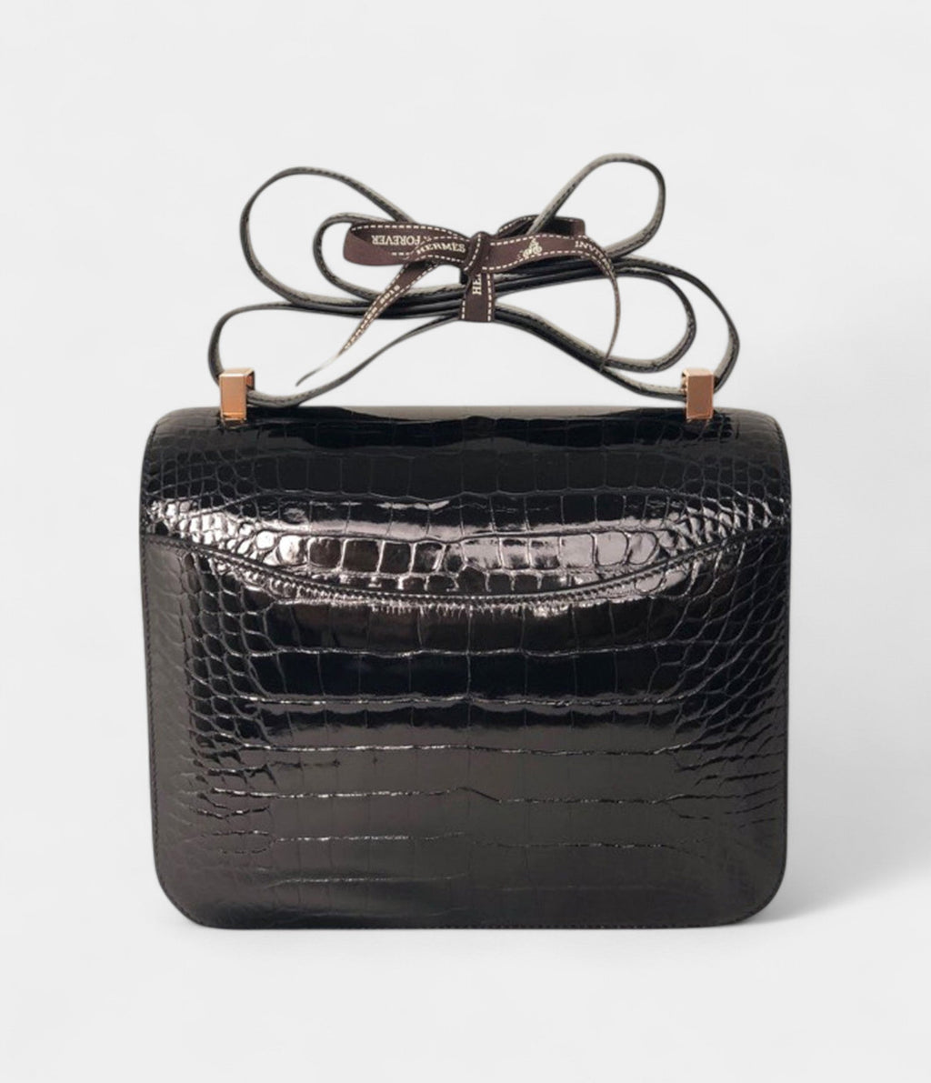 HMConstance 24 Alligator Noir Bag