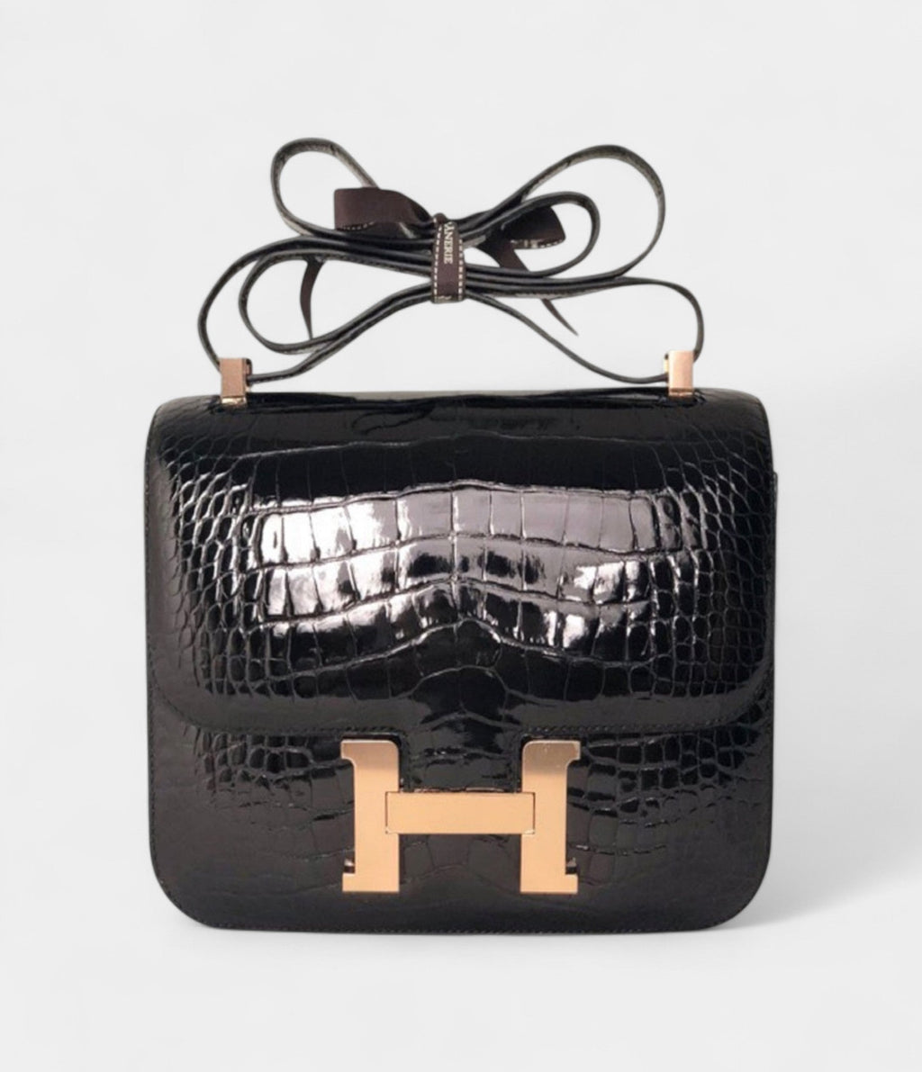 HMConstance 24 Alligator Noir Bag