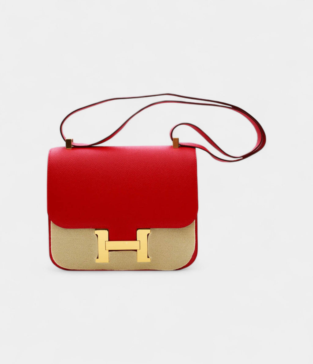 HMConstance 24 Bag Rouge Casaque Epsom