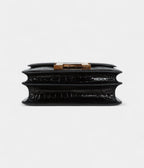 HMConstance 24 Black Shiny Alligator Rose Gold Hardware