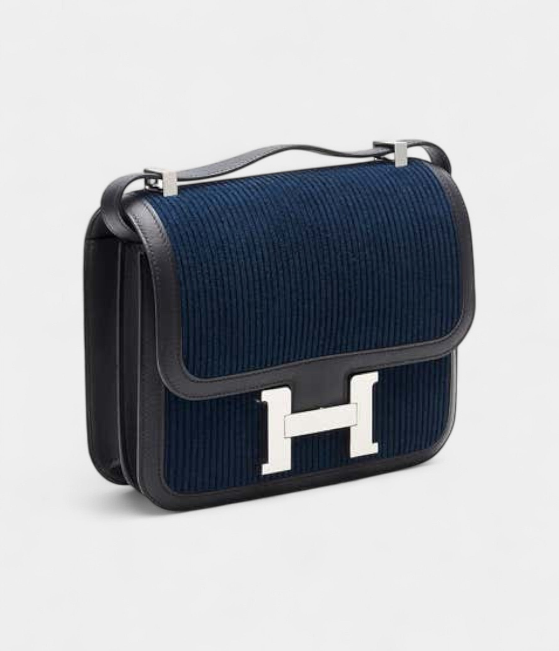 HMConstance 24 Bleu Marine Corduroy Palladium Hardware