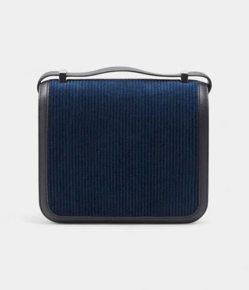 HMConstance 24 Bleu Marine Corduroy Palladium Hardware