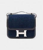 HMConstance 24 Bleu Marine Corduroy Palladium Hardware
