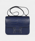 HMConstance 24 Bleu Saphir Matte Alligator Marquette Palladium Hardware