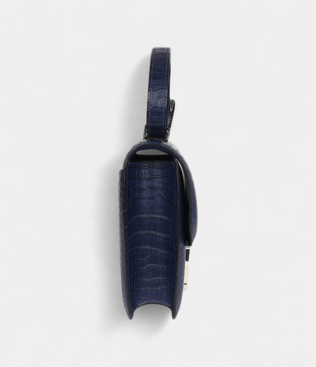 HMConstance 24 Bleu Saphir Matte Alligator Marquette Palladium Hardware