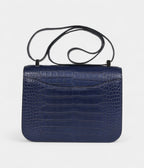 HMConstance 24 Bleu Saphir Matte Alligator Marquette Palladium Hardware