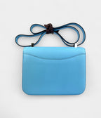 Hermes Constance 24 Blue Celeste Epsom Palladium Hardware NEW