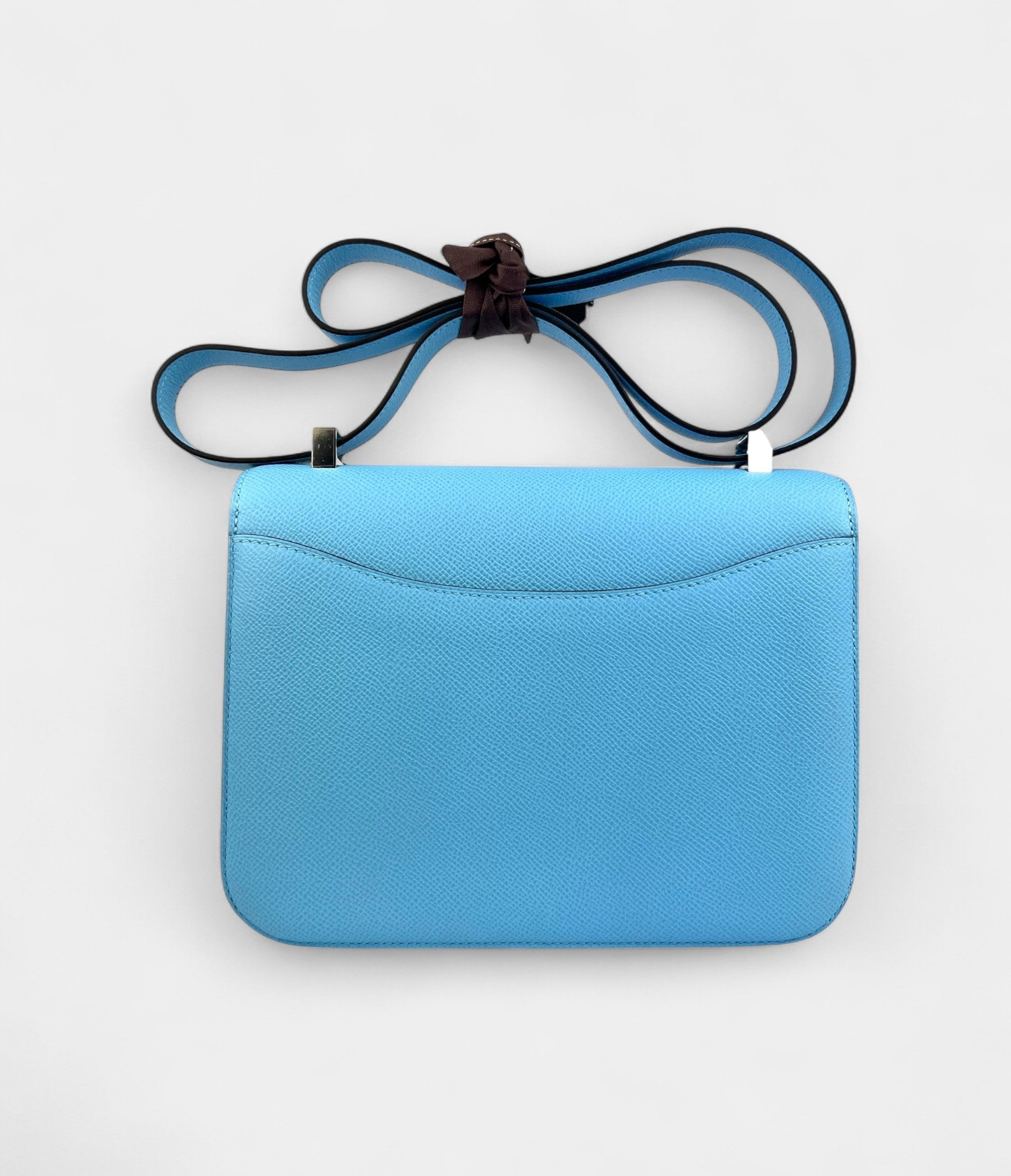 Hermes Constance 24 Blue Celeste Epsom Palladium Hardware NEW