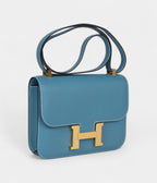 HMConstance 24 Blue Jean Epsom Gold Hardware