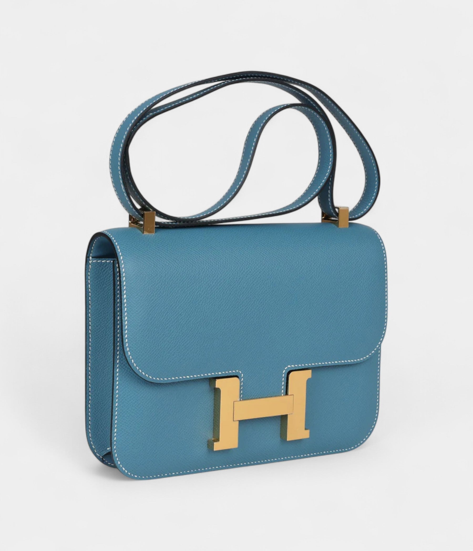 HMConstance 24 Blue Jean Epsom Gold Hardware