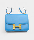 HMConstance 24 Blue Zanzibar Evercolor Leather Bag