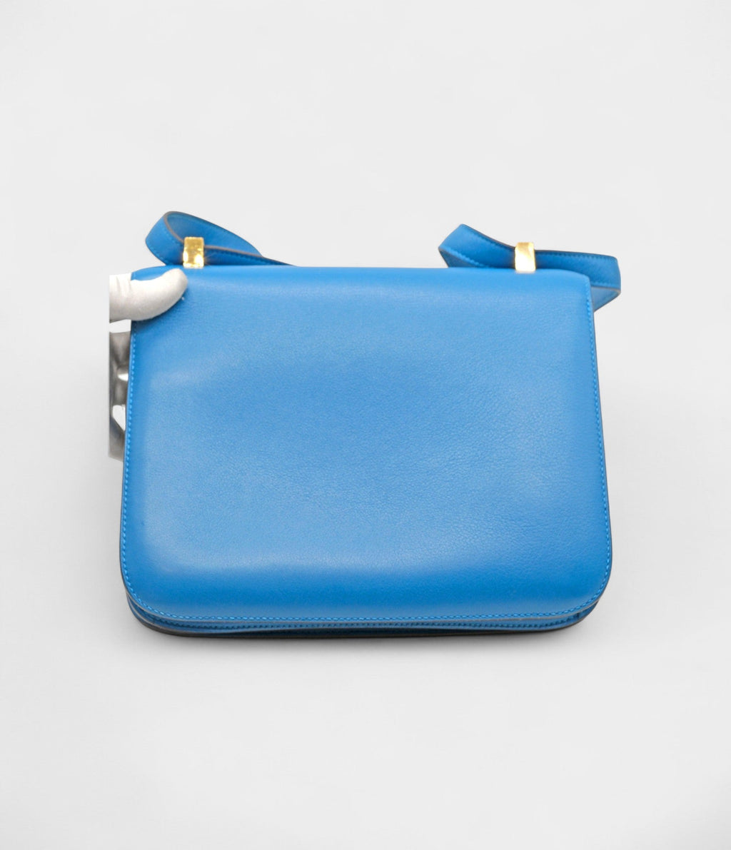 HMConstance 24 Blue Zanzibar Evercolor Leather Bag