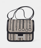 Hermes Constance 24 De Camp Dechainee Toile Limited Edition Black Swift Bag