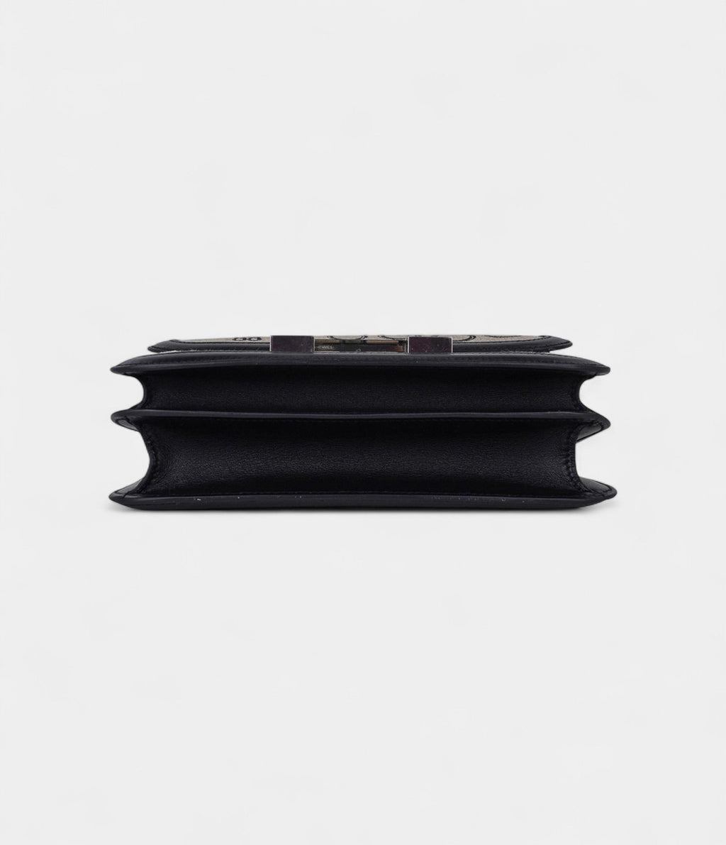 Hermes Constance 24 De Camp Dechainee Toile Limited Edition Black Swift Bag
