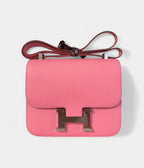 Hermes Constance 24 Rose Confetti Pink Epsom Palladium Hardware New
