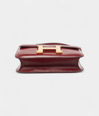 Hermes  Constance 24 Rouge Box Calf Leather Gold Finish Bag