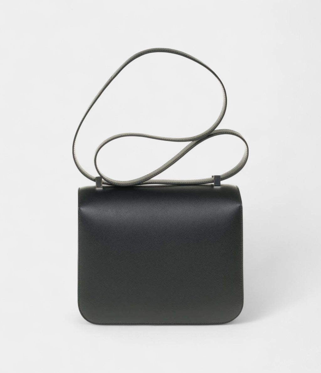 Hermes Constance 24 shoulder bag in black Madame calf and Clasp in Lizard