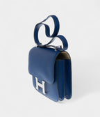 Hermes Constance 24 shoulder bag in sapphire blue Evercolor leather