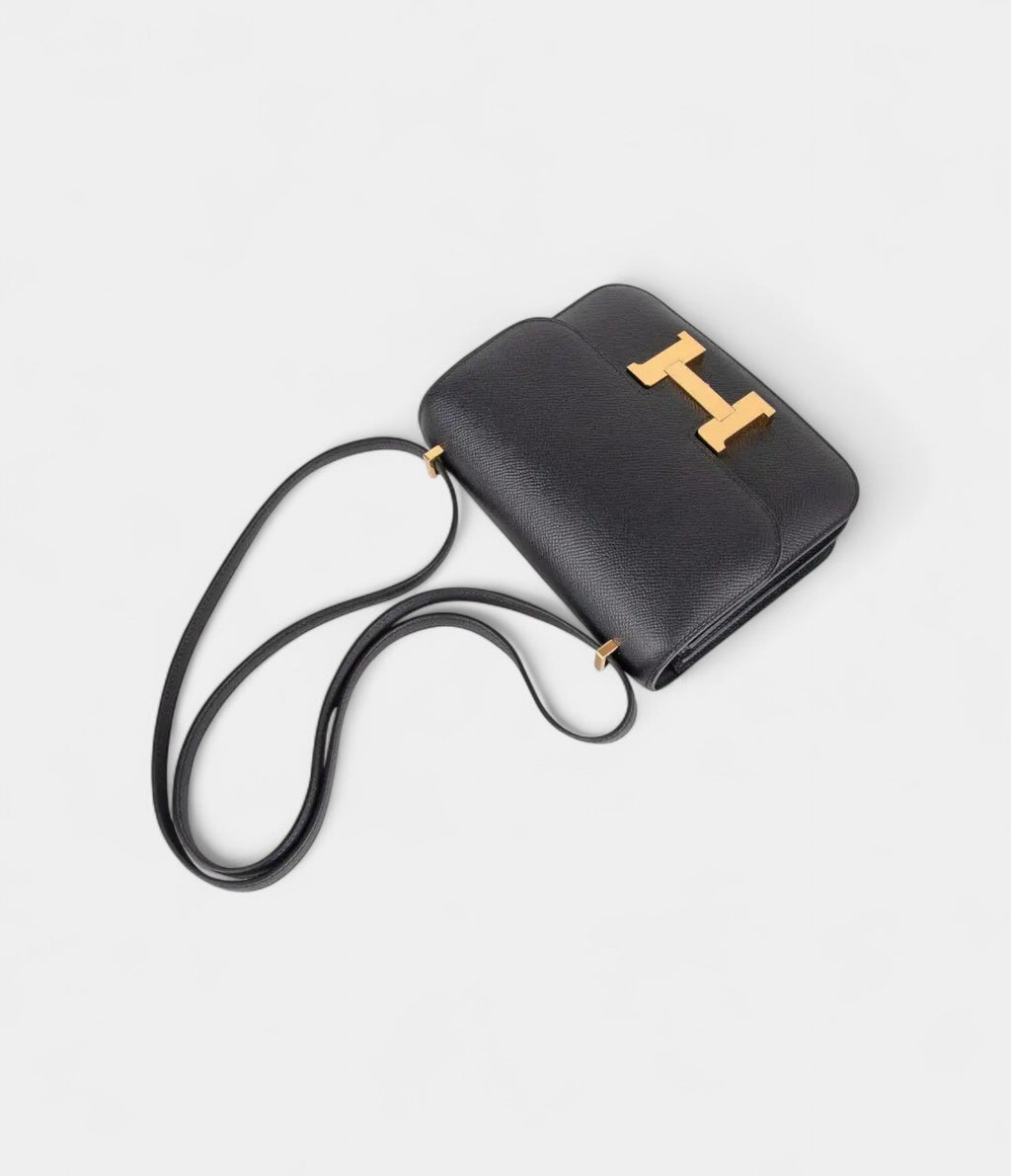 Hermes Constance Bag 18 Black Epsom Gold Hardware