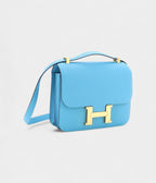 Hermes Constance Bag Epsom 24 Leather Blue